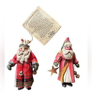 Vtg lot of 2 House of Hatten Father Frost 1991 Enchanted Forest 1988 Christmas